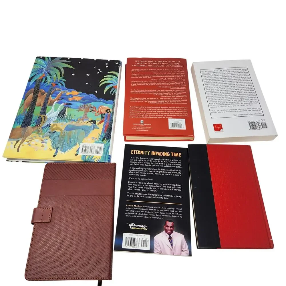Lot Of 6 Assorted Christian Christianity Religious Book Bundle with 2017 Journal